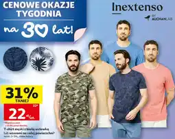 Auchan T-shirt męski z białą wstawką oferta