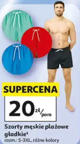 Auchan Szorty męskie plażowe gładkie oferta