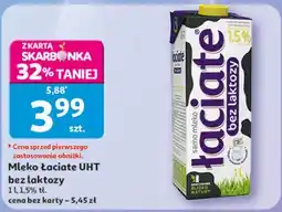 Auchan Mleko łaciate UHT bez laktozy oferta