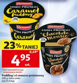 Auchan Pudding lub mousse proteinowy Ehrmann oferta
