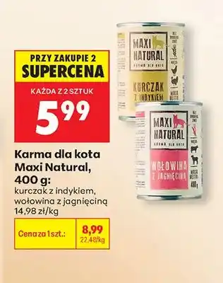 Biedronka Karma dla kota Maxi Natural wołowina z jagnięciną oferta