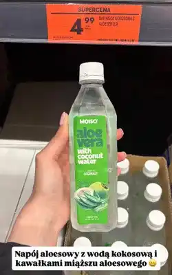 Biedronka Napój aloesowy z wodą kokosową i kawałkami miąższu aloesowego MOISO oferta