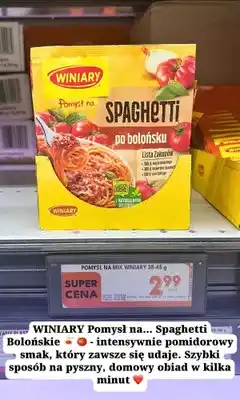 Biedronka Pomysł na... Spaghetti po bolońsku Winiary oferta
