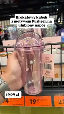 Biedronka Brokatowy kubek z motywem Pusheen na ulubiony napój oferta