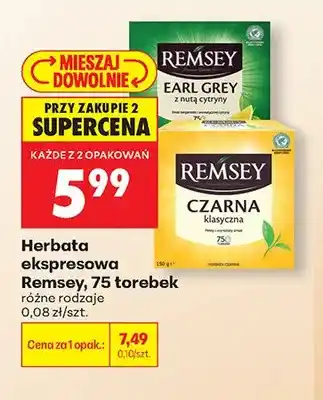 Biedronka Herbata ekspresowa Remsey Earl Grey z nutą cytryny oferta