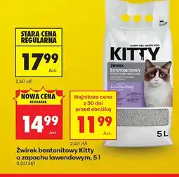 Biedronka Żwirek bentonitowy Kitty o zapachu lawendowym oferta