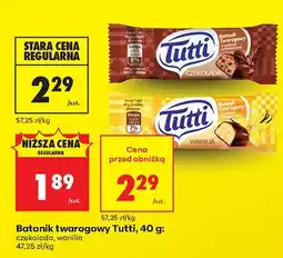 Biedronka Batonik twarogowy Tutti czekolada oferta