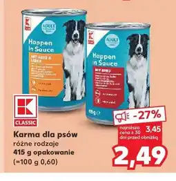 Kaufland Karma dla psów K-Classic Happen in Sauce mit Herz & Leber oferta
