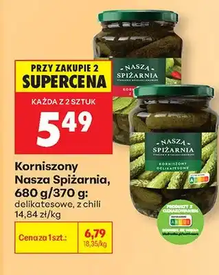 Biedronka Korniszony delikatesowe Nasza Spiżarnia oferta