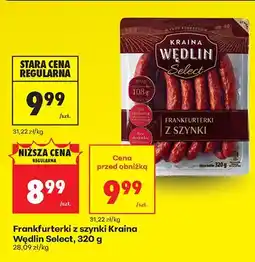 Biedronka Frankfurterki z szynki Kraina Wędlin Select oferta