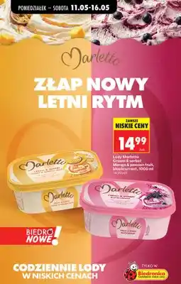Biedronka Lody Marletto Cream & sorbet Mango & passion fruit oferta