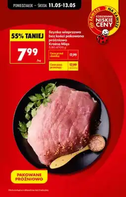 Biedronka Szynka wieprzowa bez kości pakowana próżniowo Kraina Mięs oferta