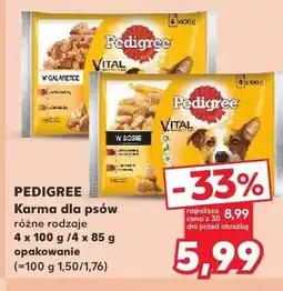 Kaufland Karma dla psów Pedigree w galaretce 4-pak oferta