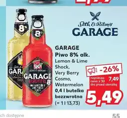 Kaufland Piwo Garage Lemon & Lime Shock 8% alk oferta