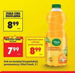 Biedronka Sok ze świeżej hiszpańskiej pomarańczy Vital Fresh oferta
