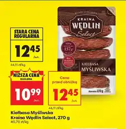 Biedronka Kiełbasa Myśliwska Kraina Wędlin Select oferta