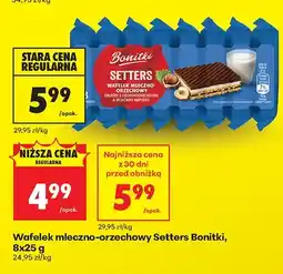 Biedronka Wafelek mleczno-orzechowy Setters Bonitki 8-pak oferta