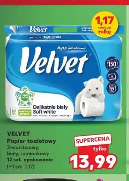 Kaufland Papier toaletowy Velvet 3-warstwowy biały rumiankowy Soft white oferta
