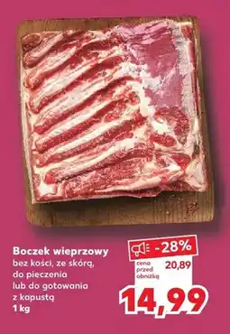 Kaufland Boczek wieprzowy bez kości ze skórą do pieczenia lub do gotowania z kapustą oferta