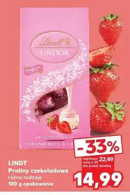 Kaufland Praliny czekoladowe Lindor Strawberries & Cream Lindt oferta