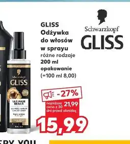 Kaufland Odżywka do włosów w sprayu Gliss oferta