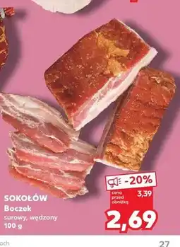 Kaufland Boczek surowy wędzony Sokołów oferta