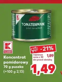 Kaufland Koncentrat pomidorowy K-Classic oferta