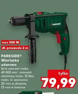 Kaufland Wiertarka udarowa PARKSIDE moc 500W dł. przewodu 2m oferta