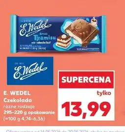 Kaufland Czekolada Smak Tiramisu E. Wedel oferta