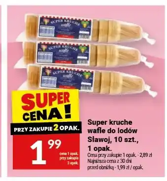 Twój Market Super kruche wafle do lodów Sławoj oferta