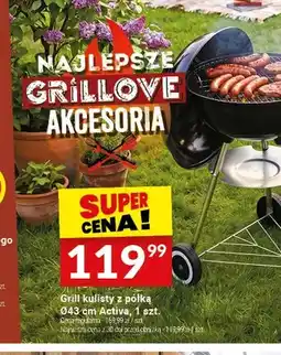 Twój Market Grill kulisty z półką Activa Ø43cm oferta