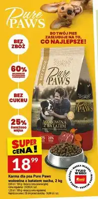 Twój Market Karma dla psa Pure Paws wołowina z batatem sucha oferta