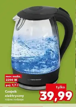 Kaufland Czajnik elektryczny esperanza moc maks. 2200W poj oferta