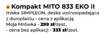 Kompakt MITO 833 EKO II miska SIMPLEON deska wolnoopadająca z duroplastu