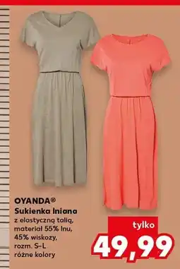 Kaufland Sukienka lniana z elastyczną talią OYANDA oferta