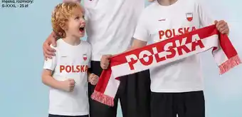 Koszulka 100% bawełny Polska chłopięca rozmiary 104-134cm