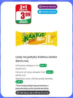Dino Lody na patyku Nestle Kaktus shake mix oferta