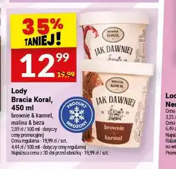Twój Market Lody Bracia Koral brownie & karmel oferta