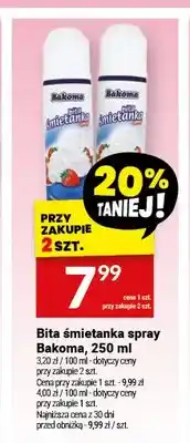 Twój Market Bita śmietanka spray Bakoma oferta