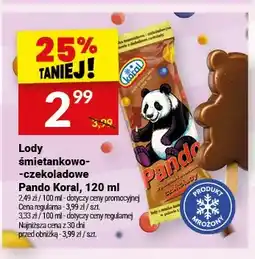 Twój Market Lody śmietankowo-czekoladowe Pando Koral oferta