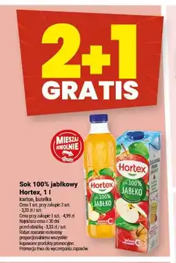Twój Market Sok 100% jabłkowy Hortex butelka oferta