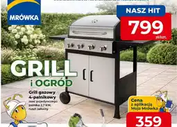 Mrówka Grill gazowy 4-palnikowy moc pojedynczego palnika 2,7kW ruszt żeliwny oferta