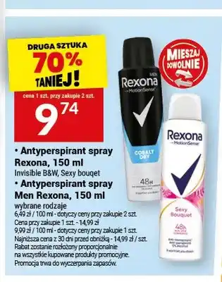 Twój Market Antyperspirant spray Rexona Invisible B&W oferta