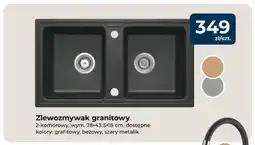 Mrówka Zlewozmywak granitowy 2-komorowy 78x43,5x18cm oferta