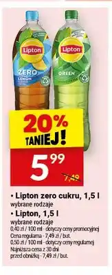 Twój Market Napój Lipton Zero Lemon oferta