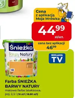 Mrówka Matowa farba lateksowa ŚNIEŻKA BARWY NATURY oferta