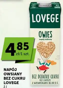 Groszek Napój owsiany bez cukru Lovege oferta