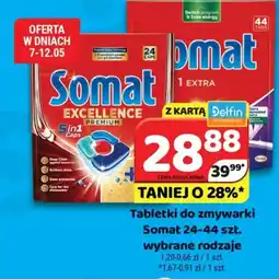 Delfin Tabletki do zmywarki Somat oferta