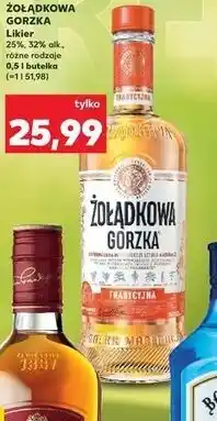 Kaufland Żołądkowa Gorzka Likier 25%, 32% alk., różne rodzaje oferta