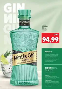 Kaufland MINTIS ORIGINALE Gin 41,8% alk. 0,7 l butelka oferta